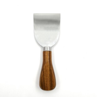 Stainless Steel Wood Handle Cheese Knife Flat Handle butter Knife Baking Steak Knife Cheese Knife Acacia Wood Pizza Shovel