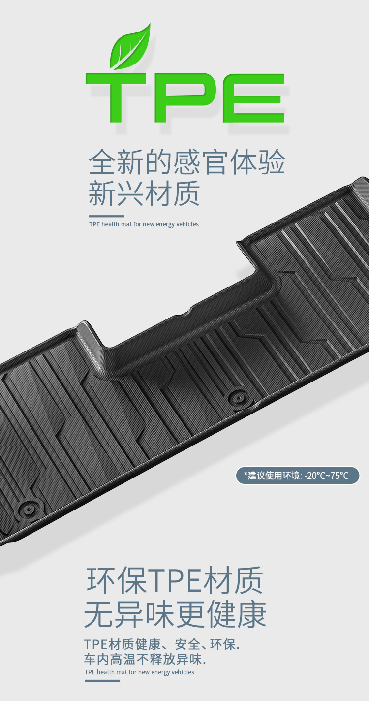 Suitable for 24 Models of Haval H6 Car Floor Mats, Stain-Resistant and Fully Environmentally Friendly Tpe Floor Mats, Trunk Mats, Seat Back Mats