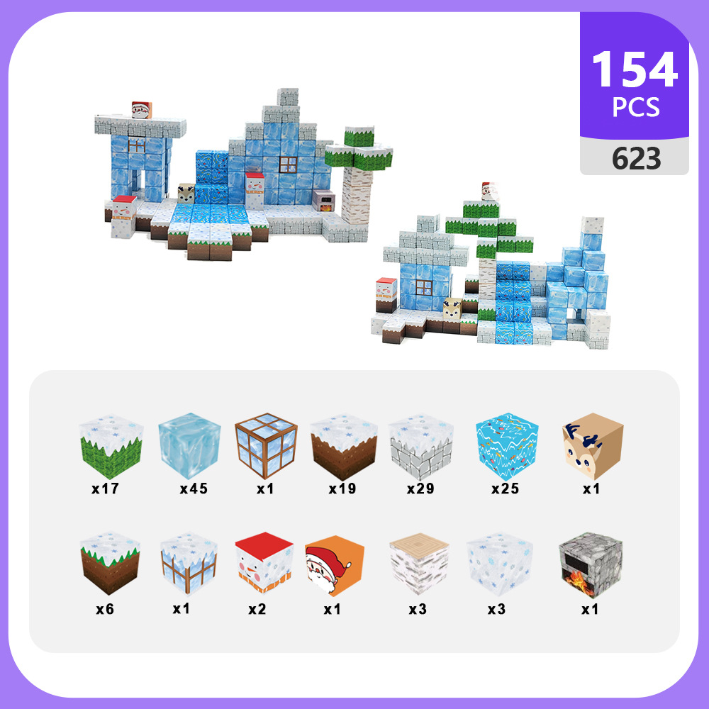 Transfronterizo Mi Magnetic World Puzzle Magnet Block 25 Magnetic Block Set Magnetic Cube