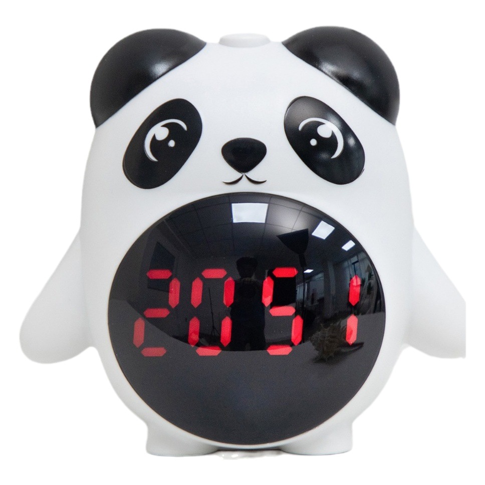 Directo de fábrica de plástico Panda reloj de alarma electrónica de múltiples funciones se puede utilizar como espejo reloj electrónico simple estilo coreano