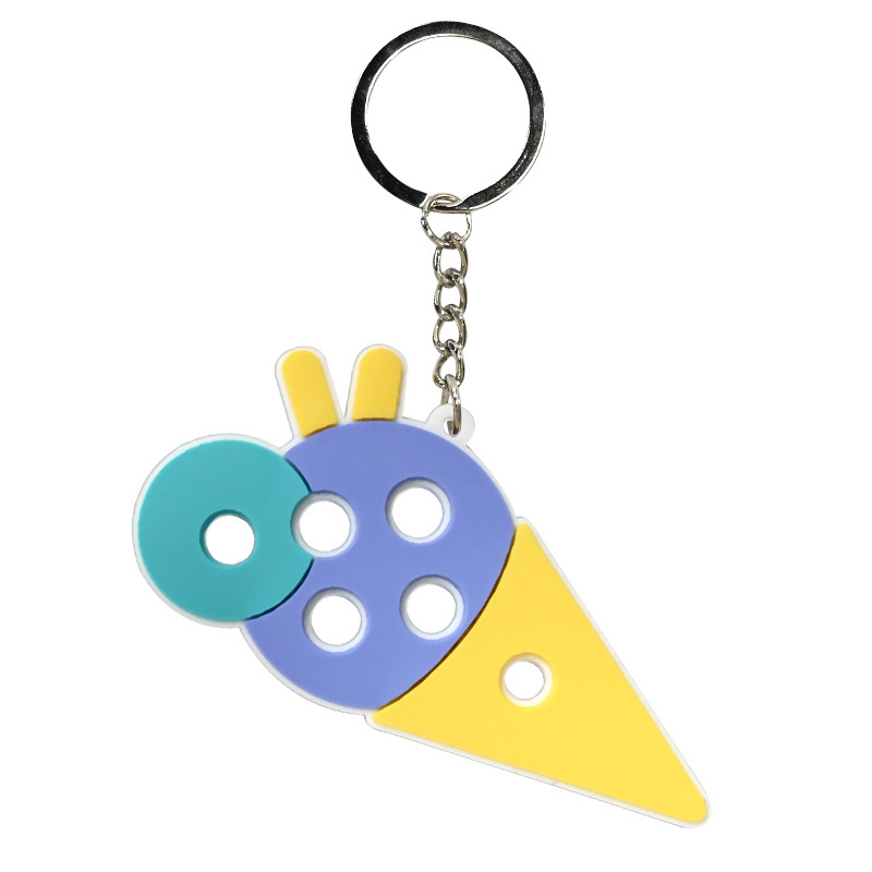 Hole Hole Colgante de llaver PVC pegamento blando DIY colgante de bolsas escolares colgante Amazon decoración regalos al por mayor stock image 22