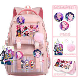 pop猎魔女团同款书包背包小学生新款卡通百搭双肩包