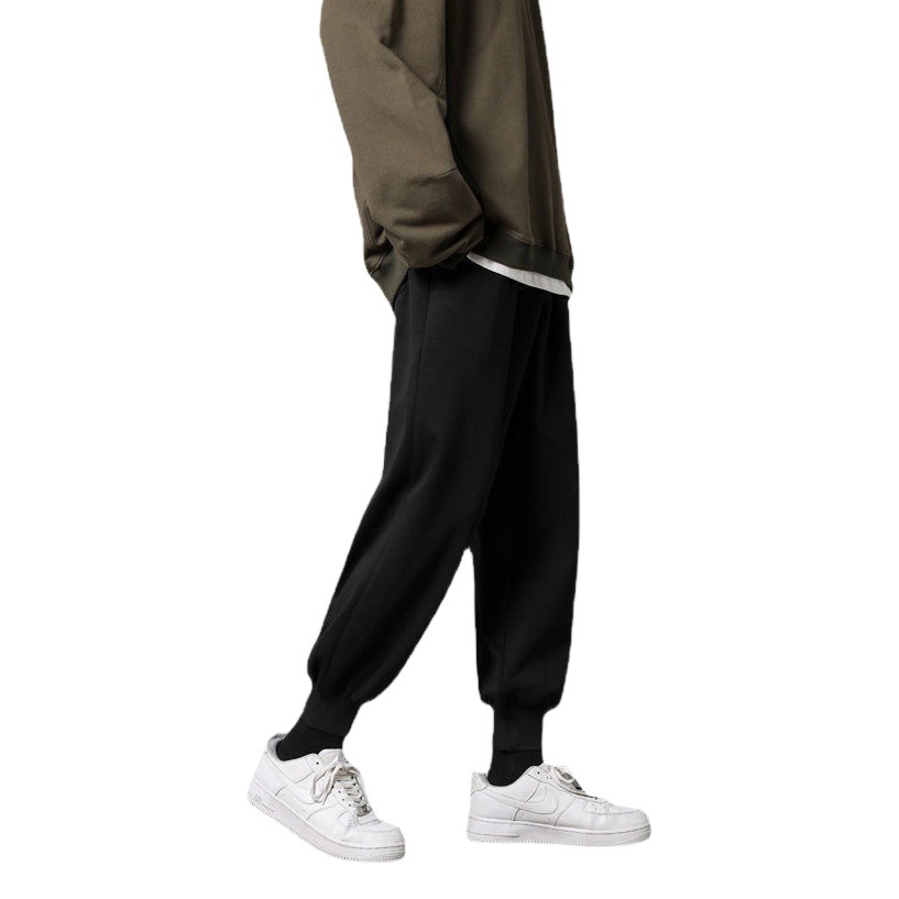 Pantalones casuales de otoño para hombres sueltos rectos versátiles pantalones cortos de moda de los hombres coreanos deportivos para estudiantes pierna ancha de los hombres