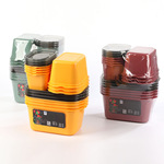 跨境新款十五件套叠叠乐保鲜盒套装 塑料微波炉冰箱收纳保鲜盒