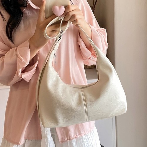 Silver Underarm Bag for Women 2025 French Single-Shoulder Bag, Unique Fashion, Glossy, Versatile Dumpling Bag