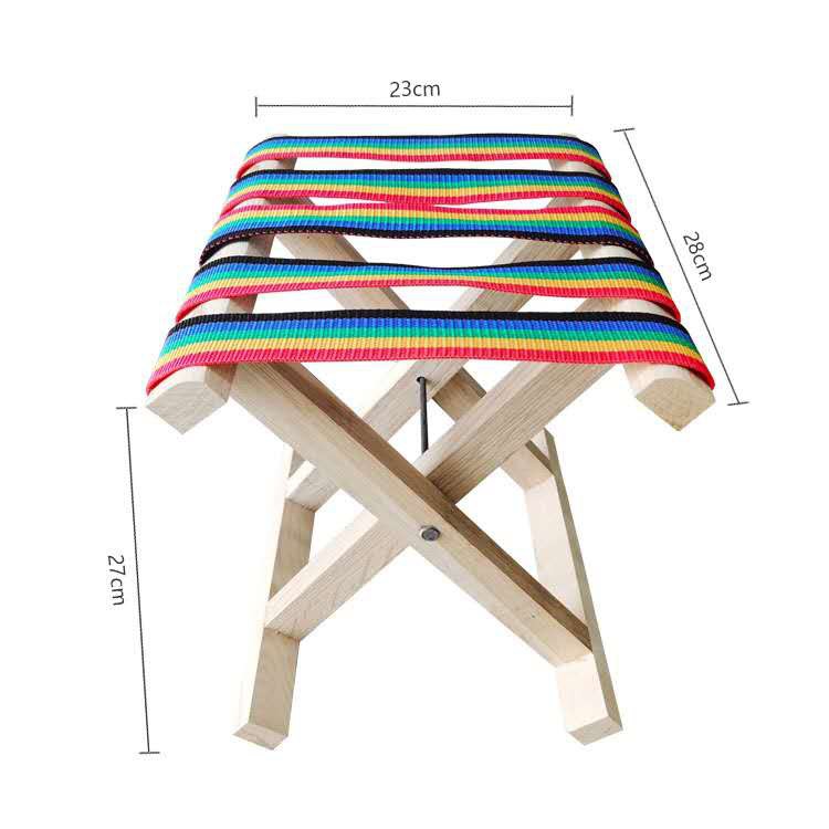 Wholesale Colorful Folding Stools, Simple Wooden Fishing Stools, Shoe-Changing Stools, Ten-Yuan Store Low Wooden Portable Outdoor Stools