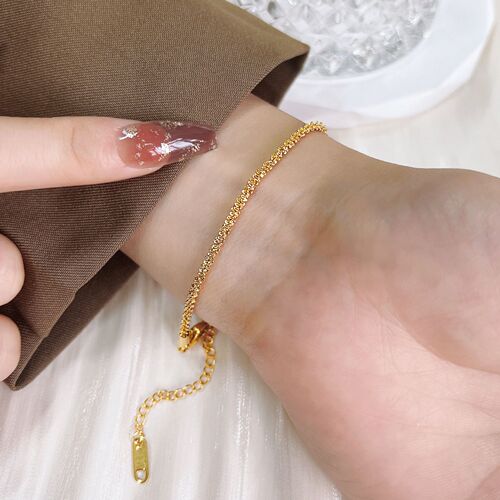 Sparkling Gypsophila Bracelet Women's Gypsophila Bracelet Ins Light Luxurious Temperament High-end 18k Gold Plated