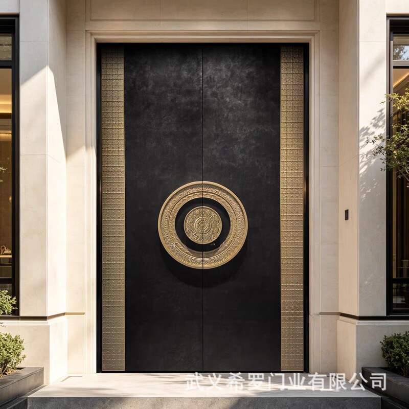 Manufacturer-customized entrance doors, villa gates, double-door cast aluminum doors, all-aluminum doors, export double-door entry doors Manufacturer-customized entrance doors, villa gates, double-door cast aluminum doors, all-aluminum doors, export double-door entry doors