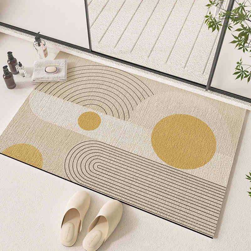 La alfombra de barro de diatomeas Wabifeng absorbe agua, es resistente a la suciedad y es fácil de cuidar.