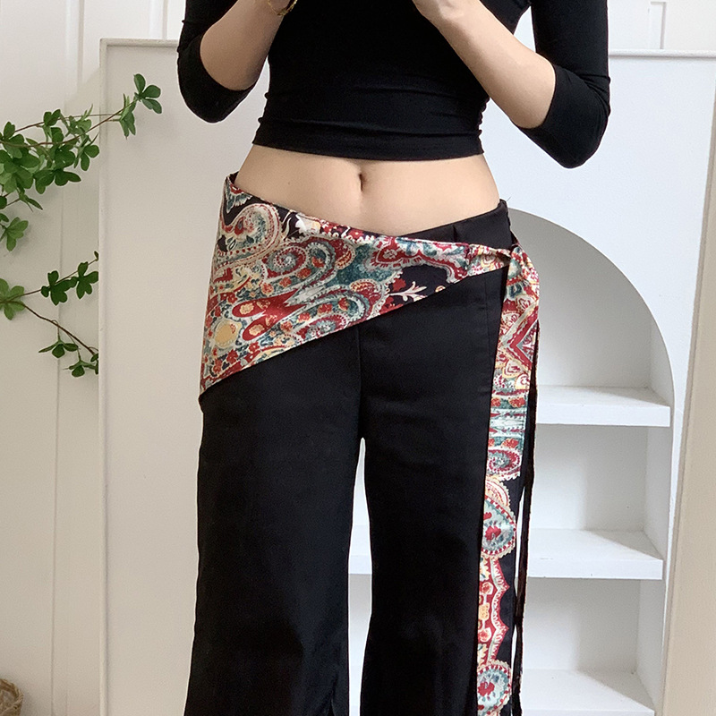 Toalla triangular, sello de cintura de verano, cintura, cortina de pedos, flor de anacardo, bufanda de seda de alta calidad, pañuelo en la cabeza, cinta para el cabello, fábrica de procesamiento personalizada