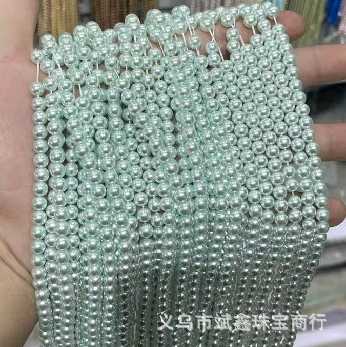 斌鑫ジュエリー7a高品質施家瑠璃真珠散珠直孔貝殻真珠diyアクセサリー部品バッチ