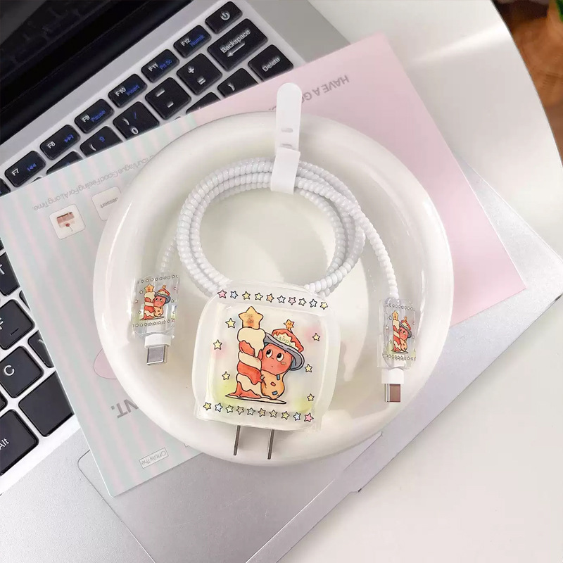 Cute vela de deseo para el hombre estrella para Apple 16 cargador funda 15promax cable de datos 14plus
