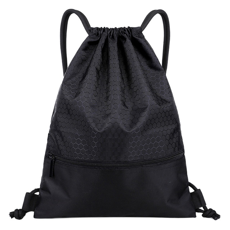 Bolsa de cordón impermeable de nylon fitness al aire libre Deportes hombres y mujeres mochila empresa Reunión anual evento bolsa regalo bolsa de impresión