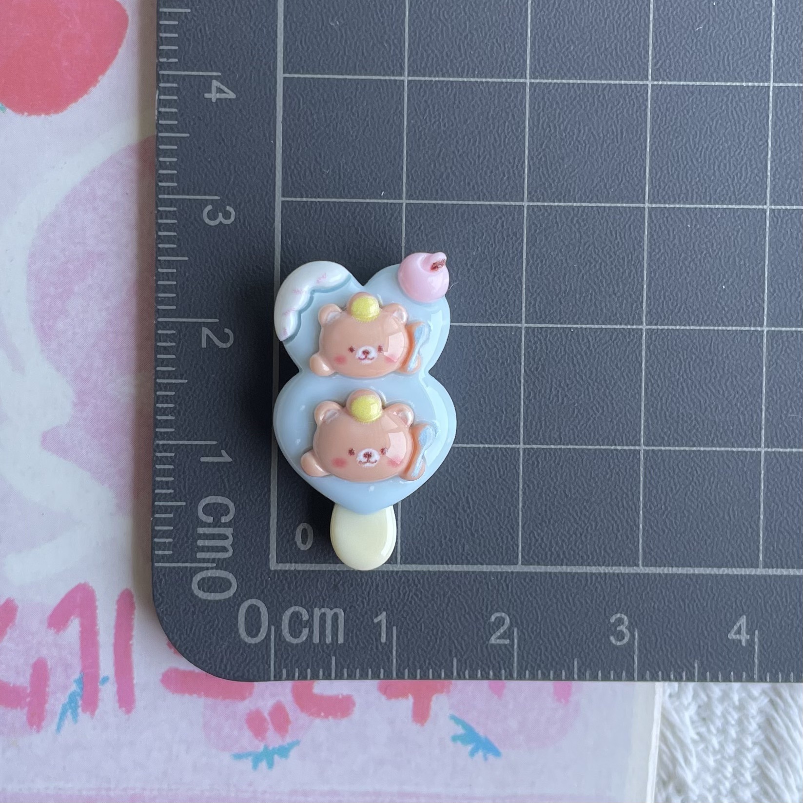 漫画動物アイスクリーム樹脂アクセサリー卸売かわいいアイスキャンディー携帯電話ケースヘアピンリングアクセサリーパッチ素材