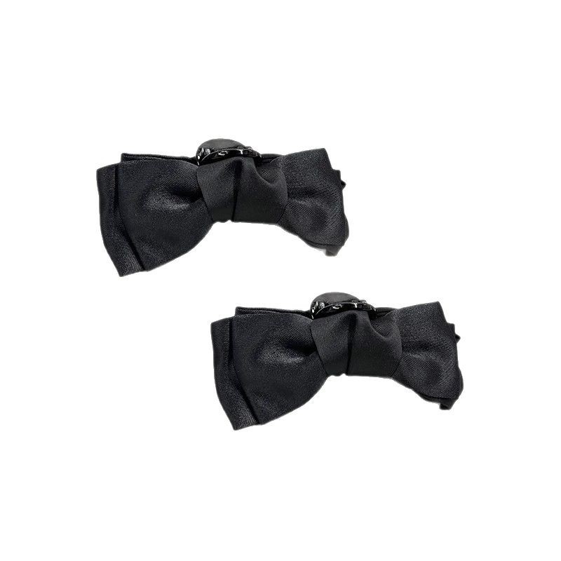 Arco negro pequeño clip de agarre princesa clip de cabello orejas elf clip de cejas clip de cabello orejas traseras clip lateral tocado