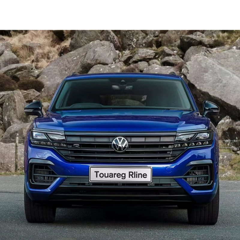 Подходит для переднего спойлера-юбки Volkswagen Touareg RLINE, передний и задний спойлер, модификация воздухозаборника, передний бампер всегда большой вокруг