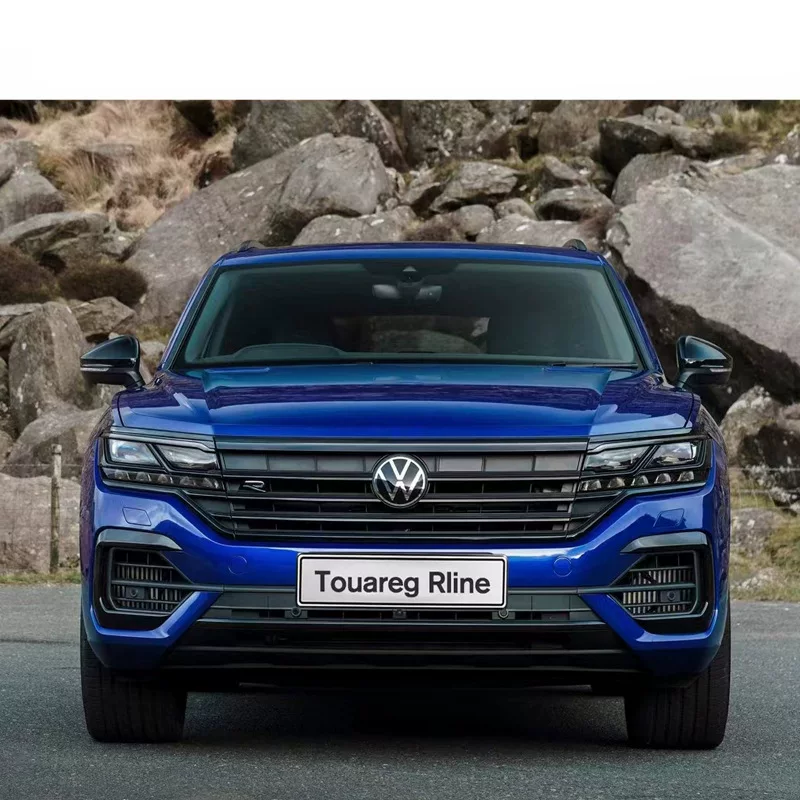 Подходит для переднего спойлера-юбки Volkswagen Touareg RLINE, передний и задний спойлер, модификация воздухозаборника, передний бампер всегда большой вокруг