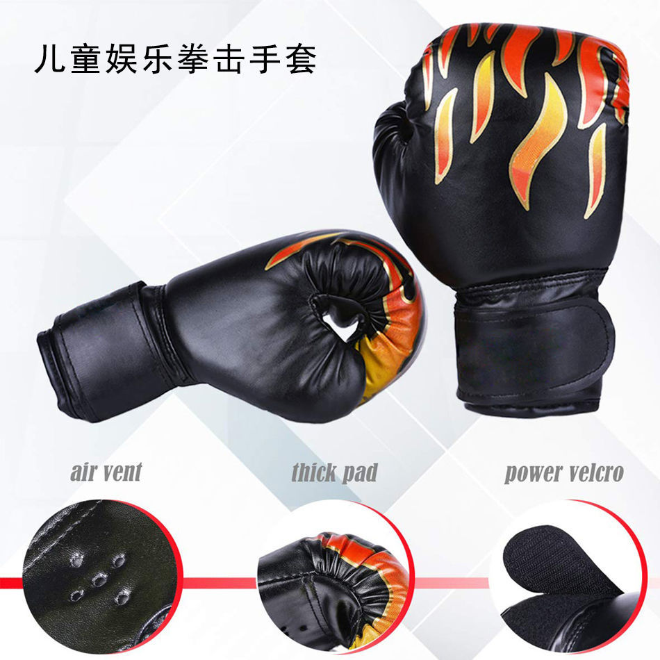 Guantes de boxeo para niños Equipo de protección de boxeo para niños Guantes de fitness Taekwondo Guantes de entrenamiento amateur para interiores Pérdida de peso