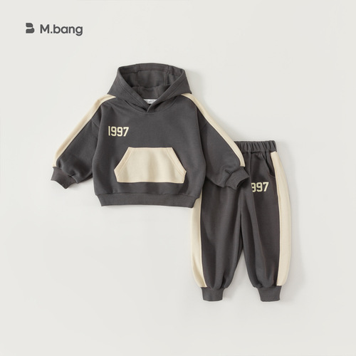 Beibei City boys spring clothes simple girls suit children 1997 hooded Huzhou children's clothing CT83039