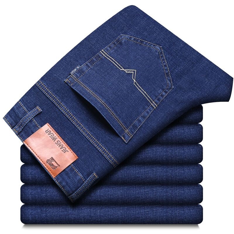 Classic Men's Clothing 009 Denim Trousers Straight-Leg Business Style Versatile Cross-Border Affordable Men's In-Stock Cross-Border Hot Item Classic Men's Clothing 009 Denim Trousers Straight-Leg Business Style Versatile Cross-Border Affordable Men's In-Stock Cross-Border Hot Item