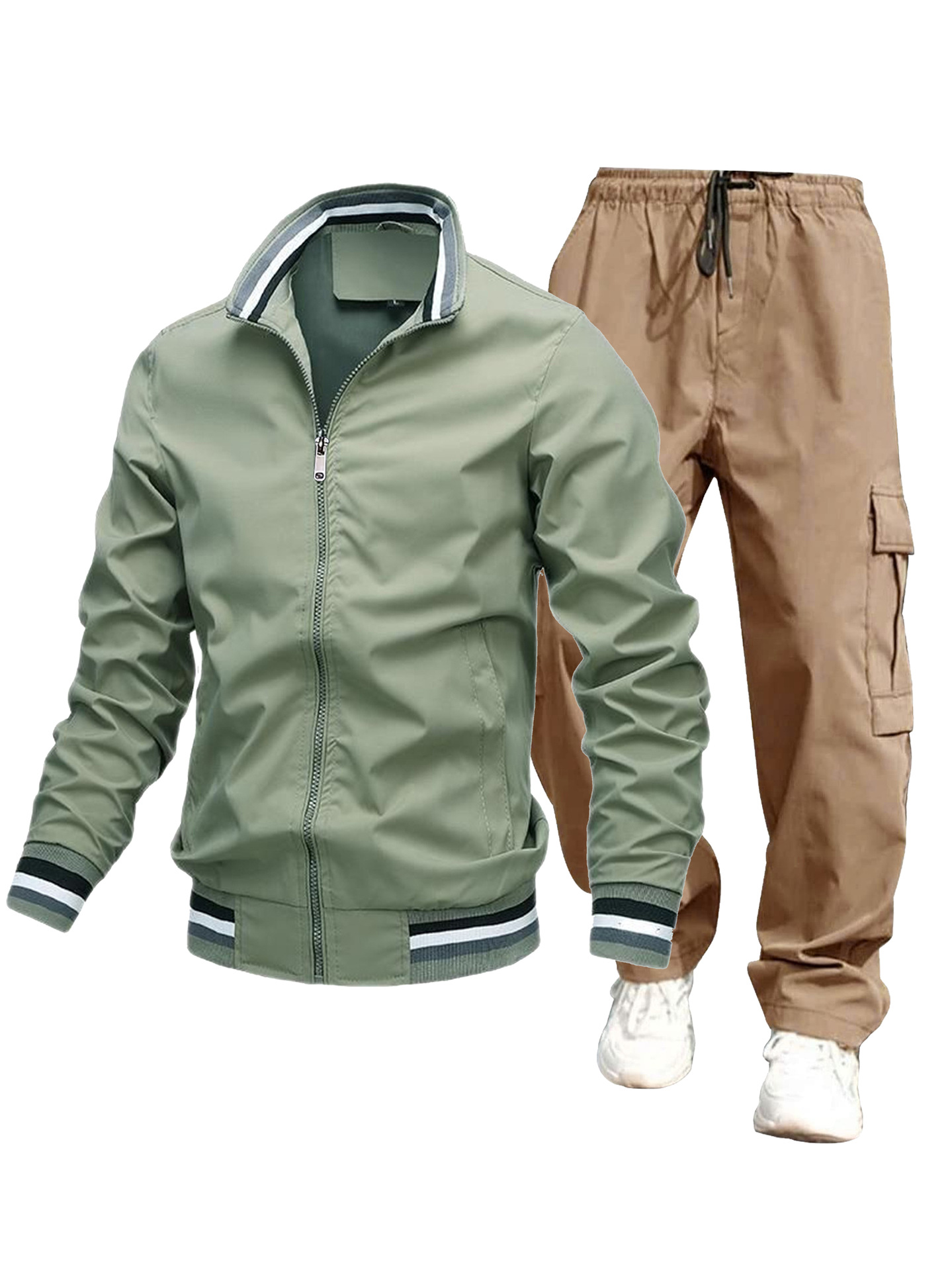 Herrenbekleidung 2024 neuer trendiger Herren-Herbst- und Winter-Freizeitmantel Modetrendmantel Herrenoberteile dünne Jacke Anzug_voghion.com
