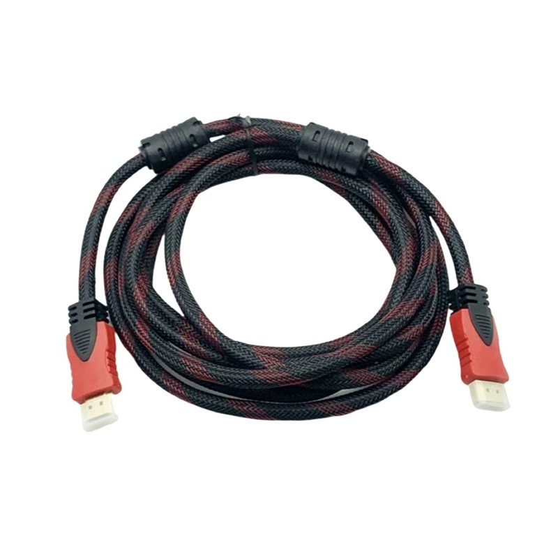 Кабель HDMI версии 1.4, HDMI кабель 1,5 метра, кабель подключения к компьютеру HDMI, кабель высокой четкости, медь, сталь с медной облицовкой, красно-чёрный