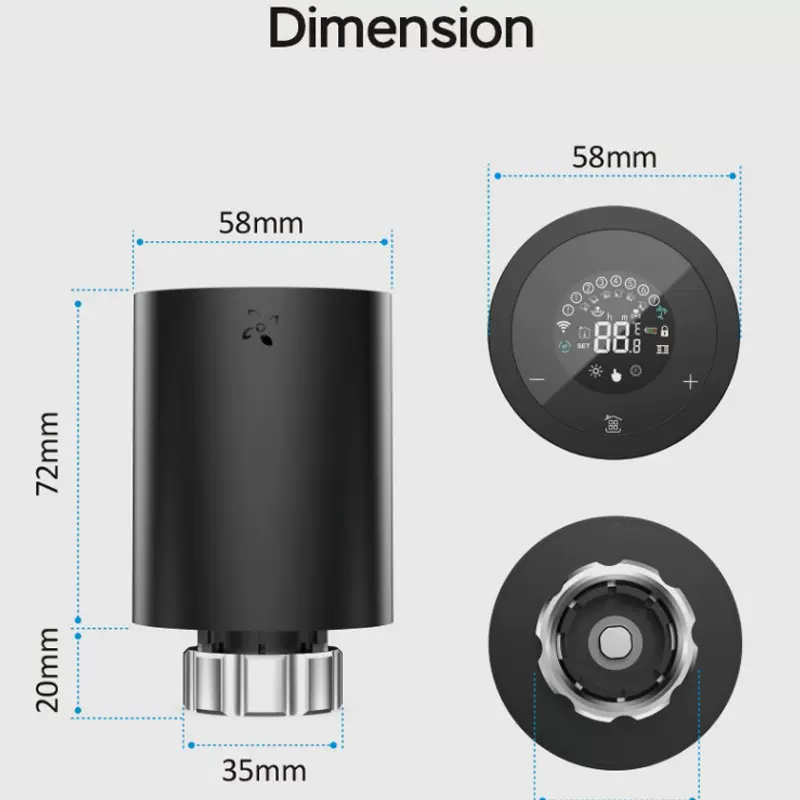 涂鸦zigbee智能家居暖气片阀门app语音定时节能恒温暖气智能开关