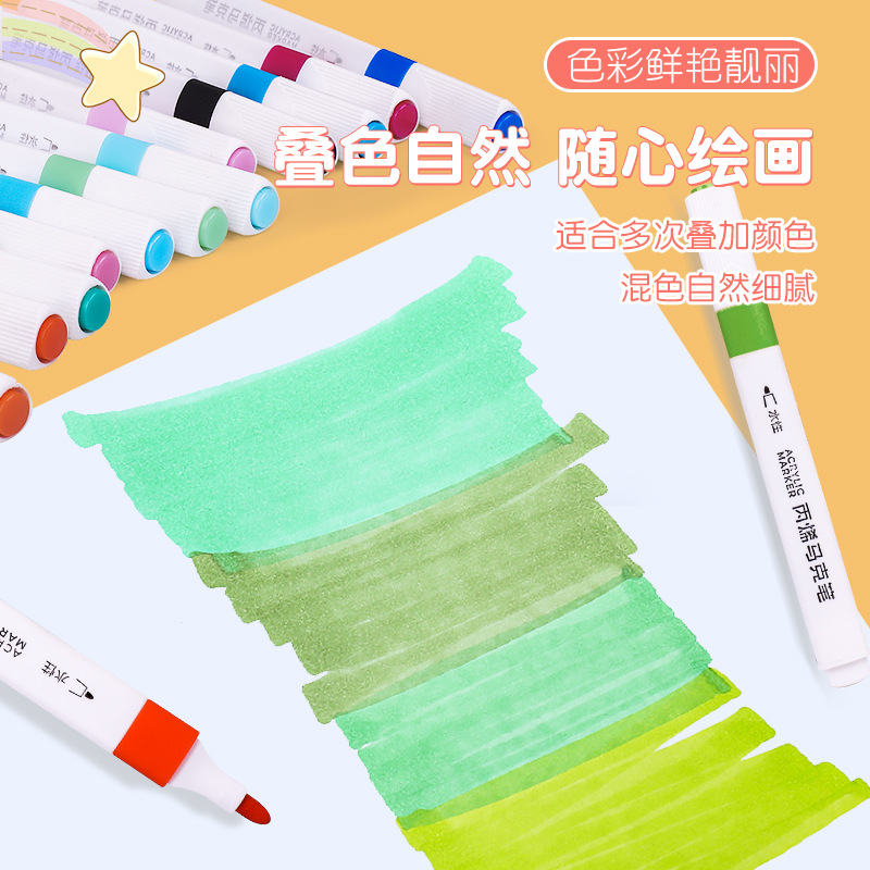 Color verdadero Zhengzhi acrílico marcador pen