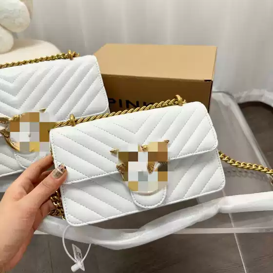 2025 New Pink9 High-Quality V-Pattern Single Shoulder Underarm Women's Bag with Diagonal Chain for Wholesale