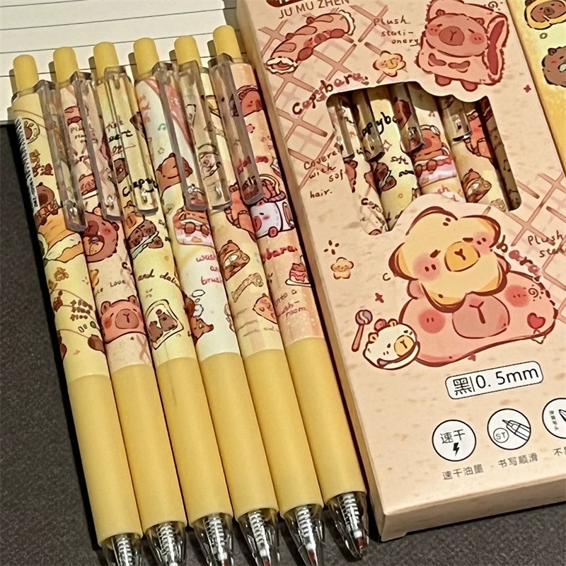 Capibara alto valor facial en el corazón de una chica encantadora pulsación de lápiz neutro est cabeza 0.5 negro lápiz de cepillo rápido secado