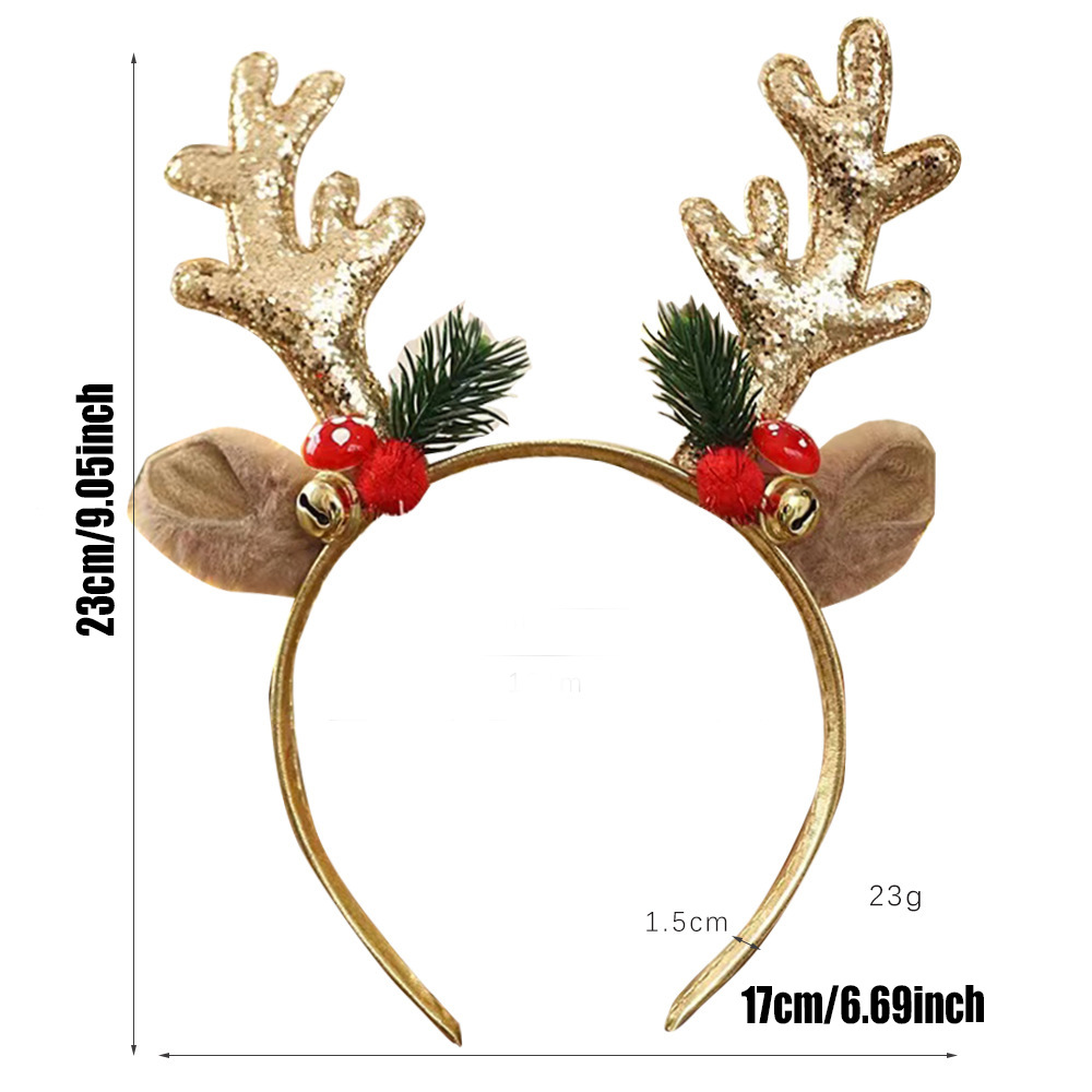 Cartoon Style Cute Christmas Antlers Cloth Hair Band display picture 1