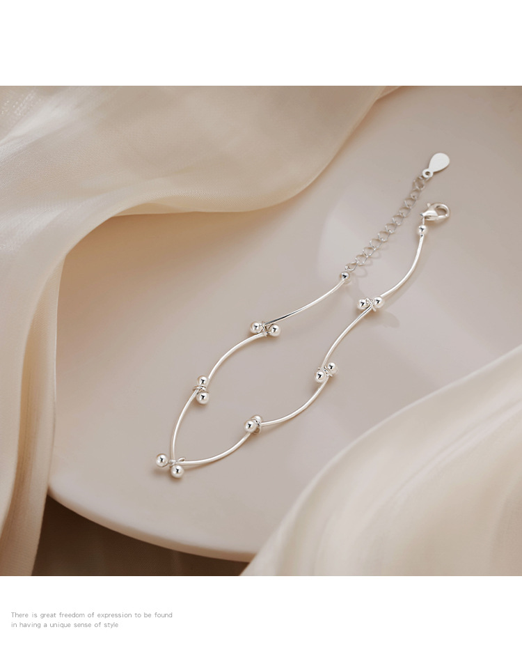 Bracciale minimalista con perline sunrise per donna gioiello_voghion.com
