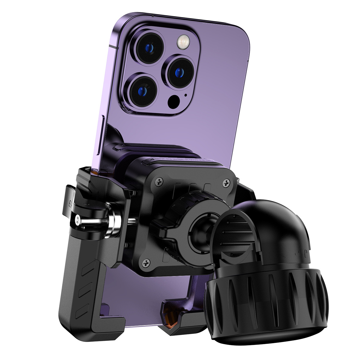 バイク用スマホホルダー 半包型 左右クリップ 電動自転車ナビゲーション サイクリング 自転車固定式スマホホルダー ハンドルバー