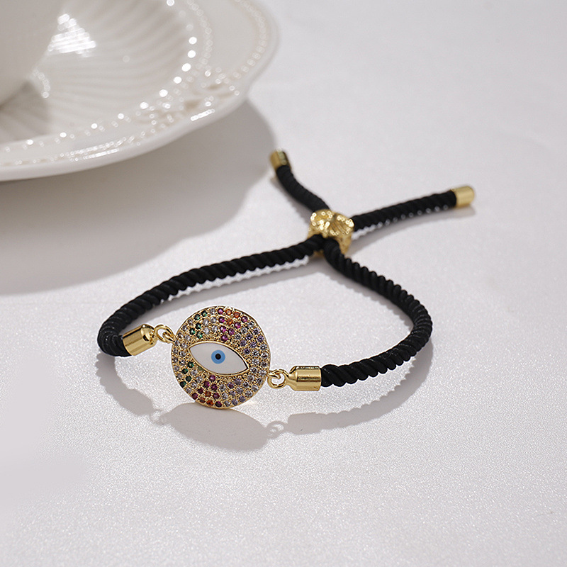 Fashion Devilu0027S Eye Copper Bracelets Inlay Zircon Copper Bracelets