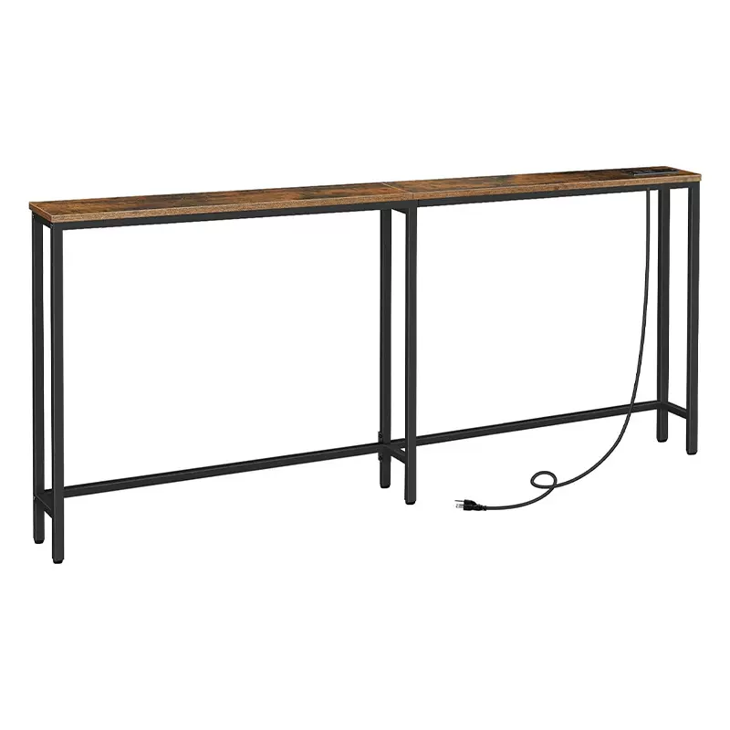 70.9英寸窄玄关桌带充电站5.9沙发桌带电源插座的长入口桌小户型