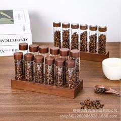 コーヒー豆単一排気バルブ密封包装ガラス瓶コーヒー粉密封保存保管ディスプレイスタンド香りボトル