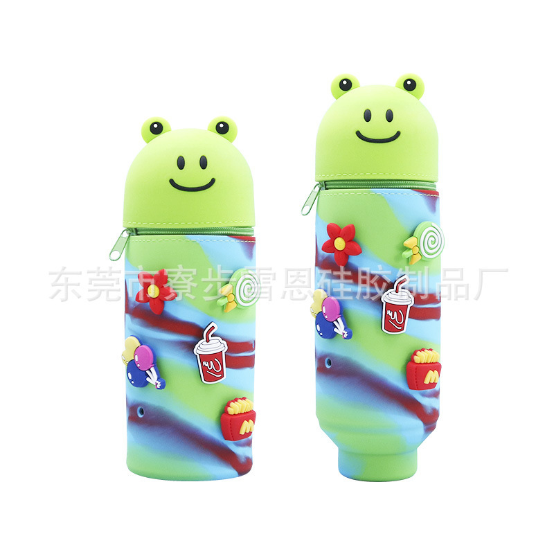 跨境爆款硅胶笔袋史迪仔HELLO KYTTY学生笔盒可伸缩儿童文具笔袋|undefined