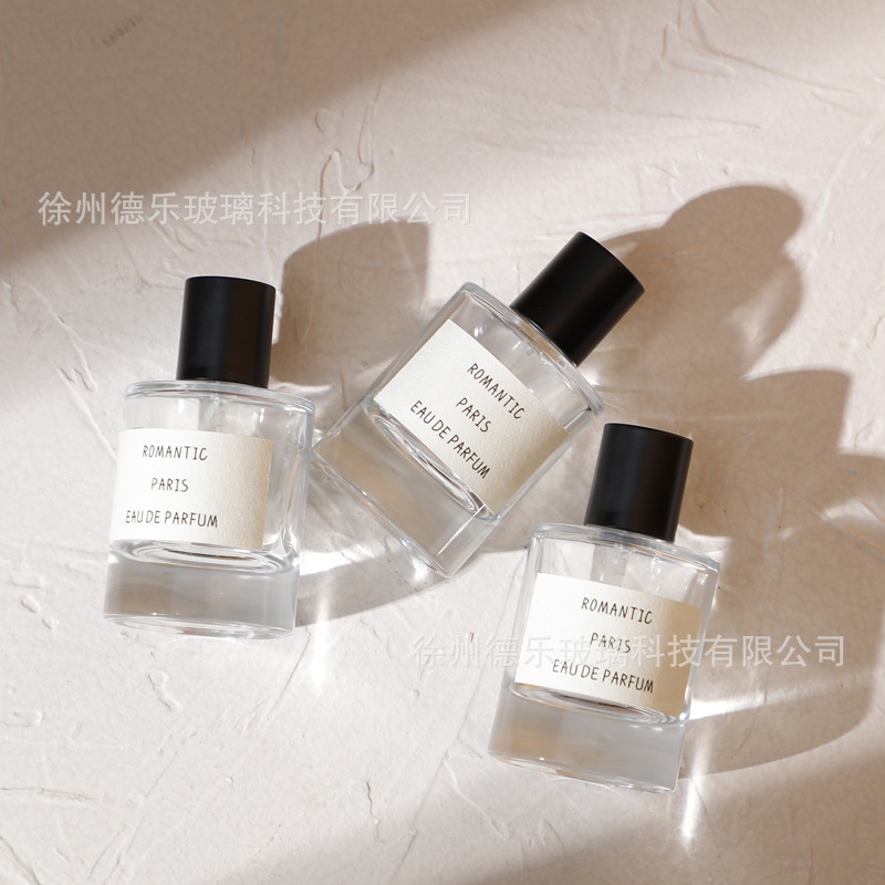 50ml nicho perfume sub-embalaje botella 15mm calibre bomba de prensado esencia cosmética botella de spray de tóner