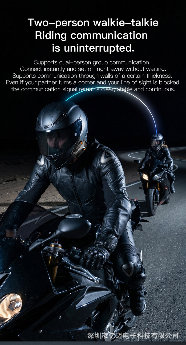 In-Stock Foldable Antenna Helmet Headset K22 for Motorcycle Riding, 1500m Intercoms, Cross-Brand Compatibility, Third Generation