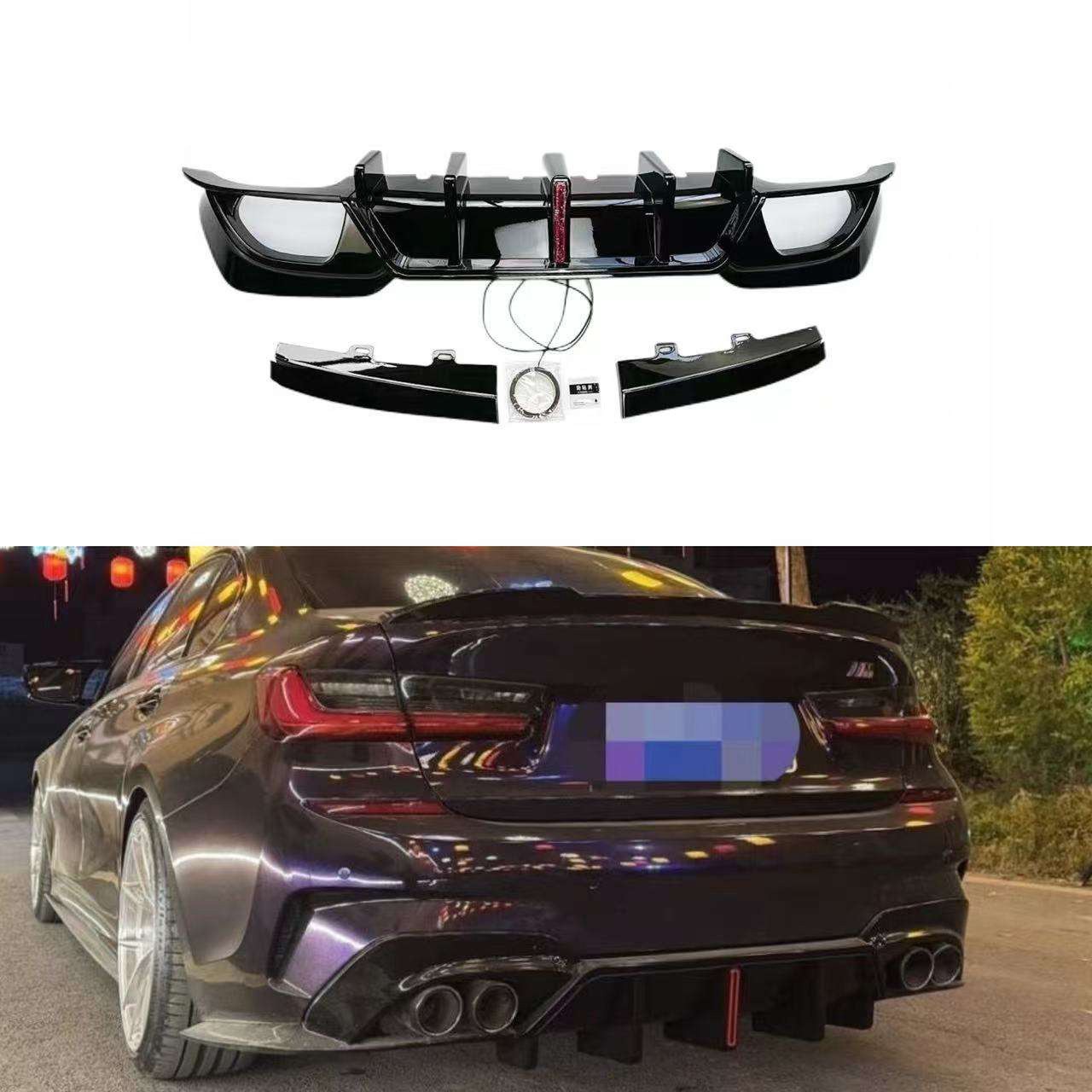 Suitable for 19+ Model Bmw 3 Series G20/G28 Vertical Light Rear Lip Modification Rear Diffuser Original Car Replacement Body Kit