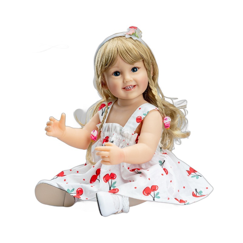 Cammi lindo bebé puede ingresar al agua suministro de comercio electrónico transfronterizo 55cm pegamento completo simulación bebé renacido muñeca