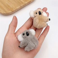 Cute little koala hairpin side plush koala hairpin Internet celebrity same style side clip top clip shark clip small size