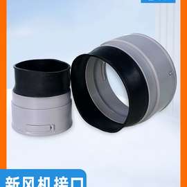新风系统主机PE管法兰口对接件管道风机排风口快接PE新风管对接头