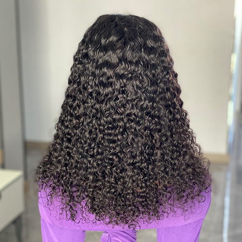 200 Density kinky curly human hair wig lace headgear Xuchang human hair wig