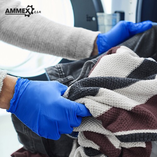 Emmas 50 disposable nitrile gloves wholesale rubber catering housework cleaning oil-resistant industrial powder-free and durable