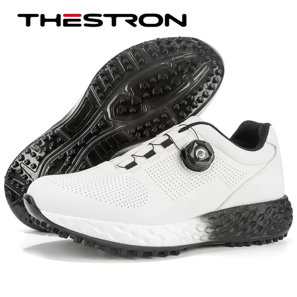 Lechuang Thestron Men's Golf Shoes, Professional Non-Slip Lightweight Golf Training Shoes, Large Sizes 39-48