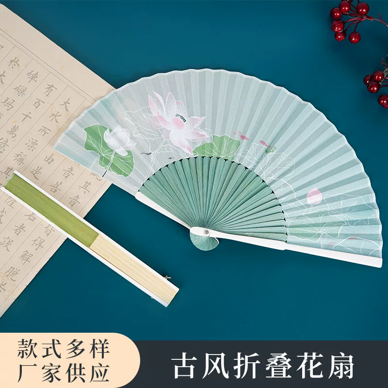 Шелковый складной HANFU в ручной форме, китайский стиль, для оптовой продажи