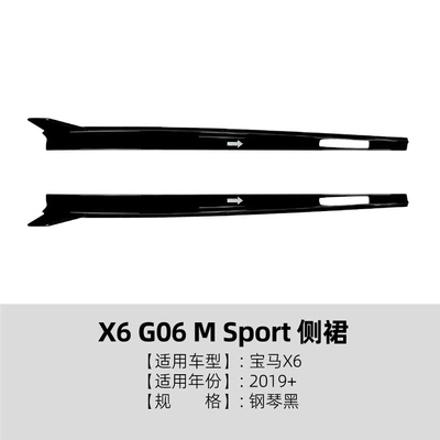 Sport 2019+ Front Lip, Rear | Big Surrounded - side-skirts-piano-black