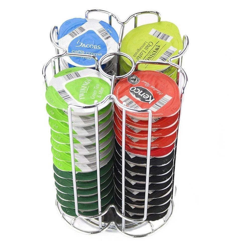 OASISWJ hierro forjado de metal 360 Giratoria café cápsula Almacenamiento en rack 52 Unids TISSIMA doctor Display