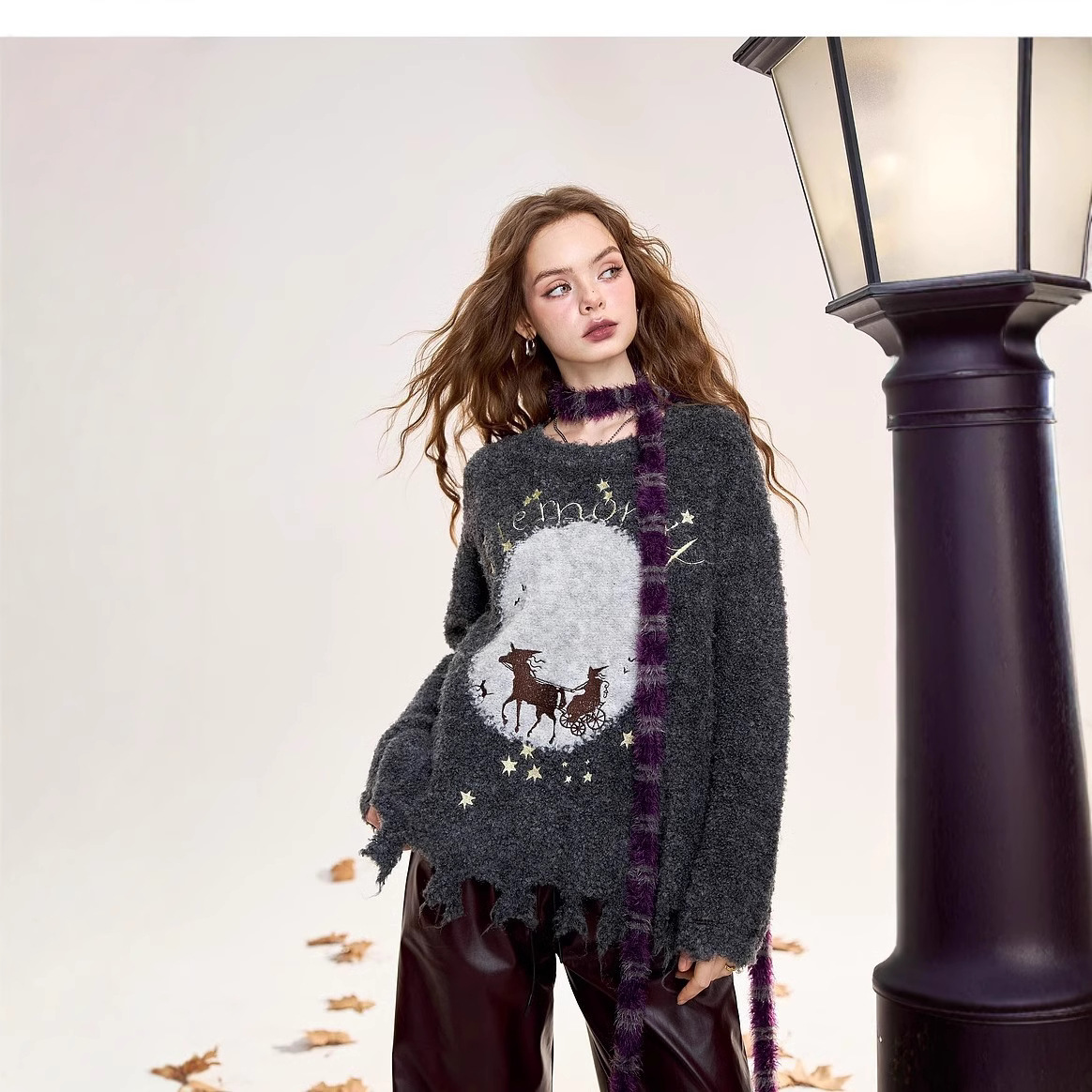 Fairy's Pocket Plush Lazy Style Pullover Sweater Women's 2024 Winter…
